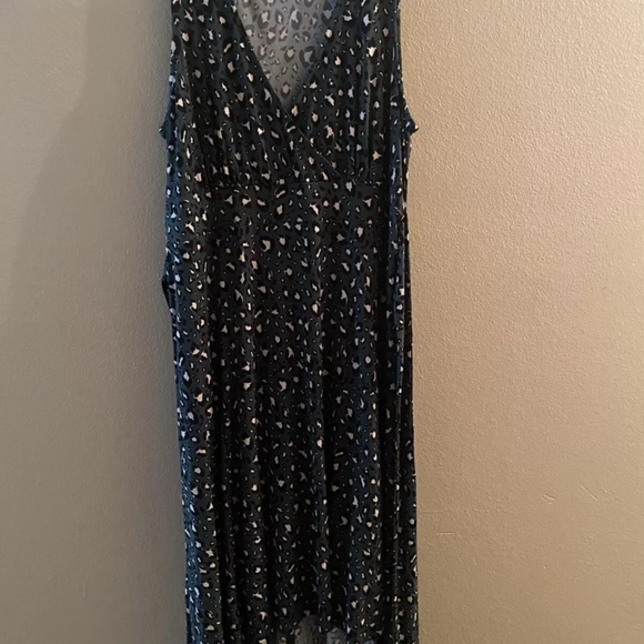 Torrid Green Leopard Print Studio Knit Tie Front Dress plus size 2 18/20 Hilow - Picture 2 of 4